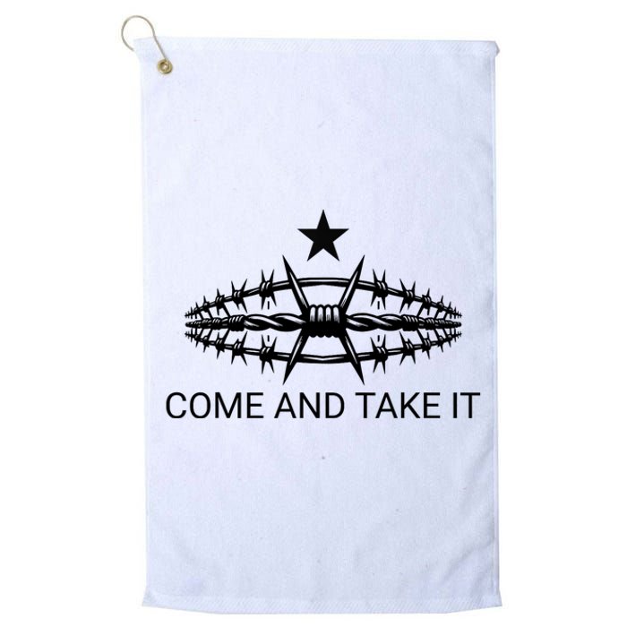 Razor Wire Come And Take It Supreme Court Texas Border 2024 Platinum Collection Golf Towel