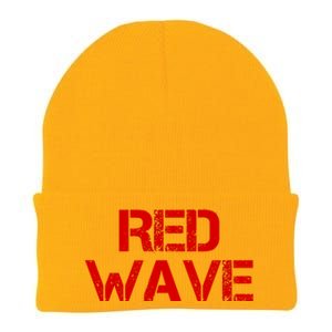 Red Wave Conservative Political Knit Cap Winter Beanie