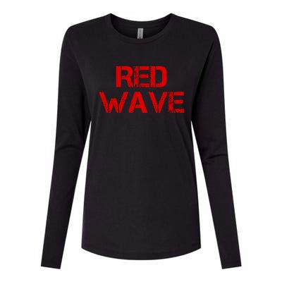 Red Wave Conservative Political Womens Cotton Relaxed Long Sleeve T-Shirt