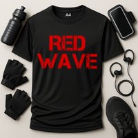 Red Wave Conservative Political Cooling Performance Crew T-Shirt