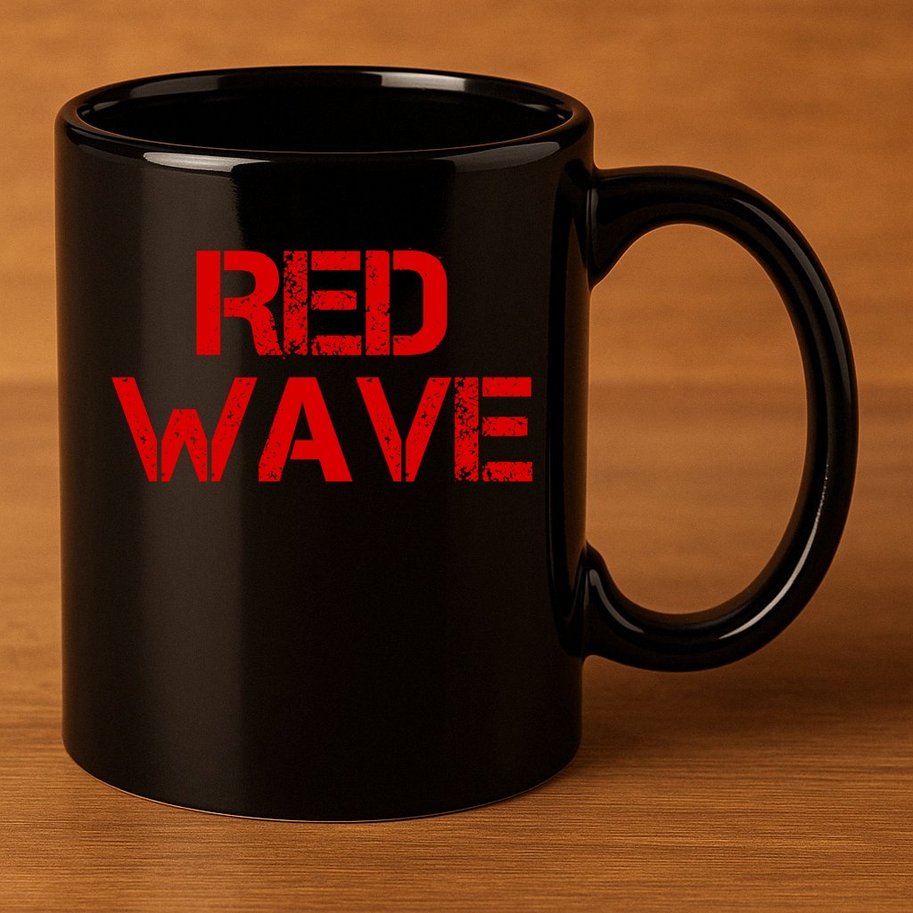 Red Wave Conservative Political 11oz C Handle Ceramic Mug