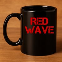 Red Wave Conservative Political 11oz C Handle Ceramic Mug