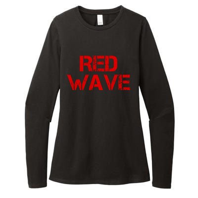 Red Wave Conservative Political Womens CVC Long Sleeve Shirt