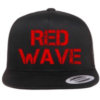 Red Wave Conservative Political Flat Bill Trucker Hat