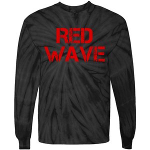 Red Wave Conservative Political Tie-Dye Long Sleeve Shirt