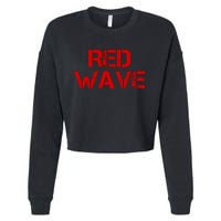 Red Wave Conservative Political Cropped Pullover Crew