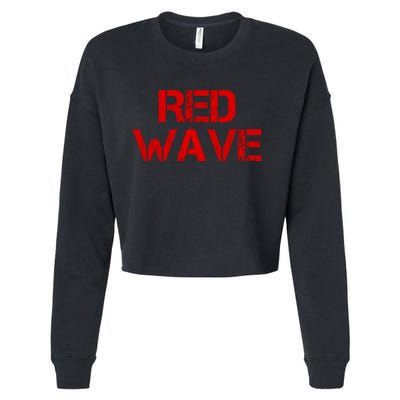 Red Wave Conservative Political Cropped Pullover Crew