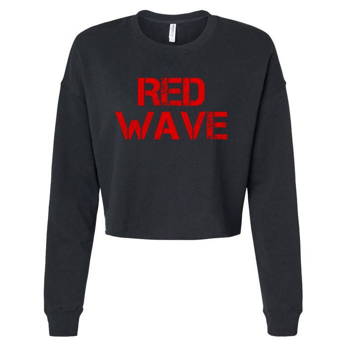 Red Wave Conservative Political Cropped Pullover Crew