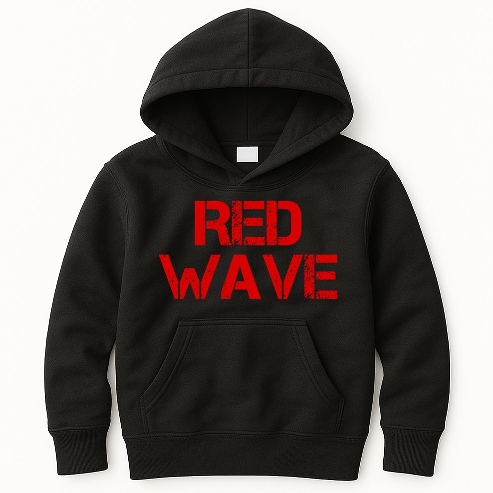 Red Wave Conservative Political Kids Hoodie