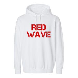 Red Wave Conservative Political Garment-Dyed Fleece Hoodie