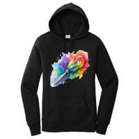 Rainbow Watercolor Candy Brush Multicolor Women's Pullover Hoodie