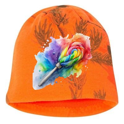 Rainbow Watercolor Candy Brush Multicolor Kati - Camo Knit Beanie