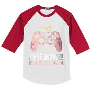 Respawned With Confidence Gift Kids Colorblock Raglan Jersey