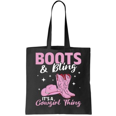 Rodeo Western Country Southern Cow hat Boots & Bling Tote Bag