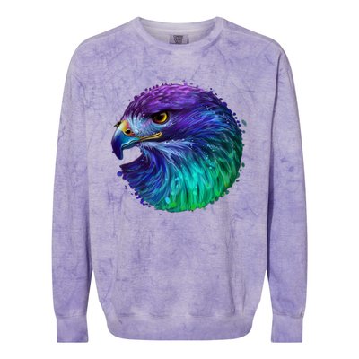 Realistic Water Colored Eagle Colorblast Crewneck Sweatshirt