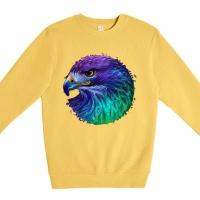 Realistic Water Colored Eagle Premium Crewneck Sweatshirt