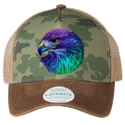 Realistic Water Colored Eagle Legacy Tie Dye Trucker Hat