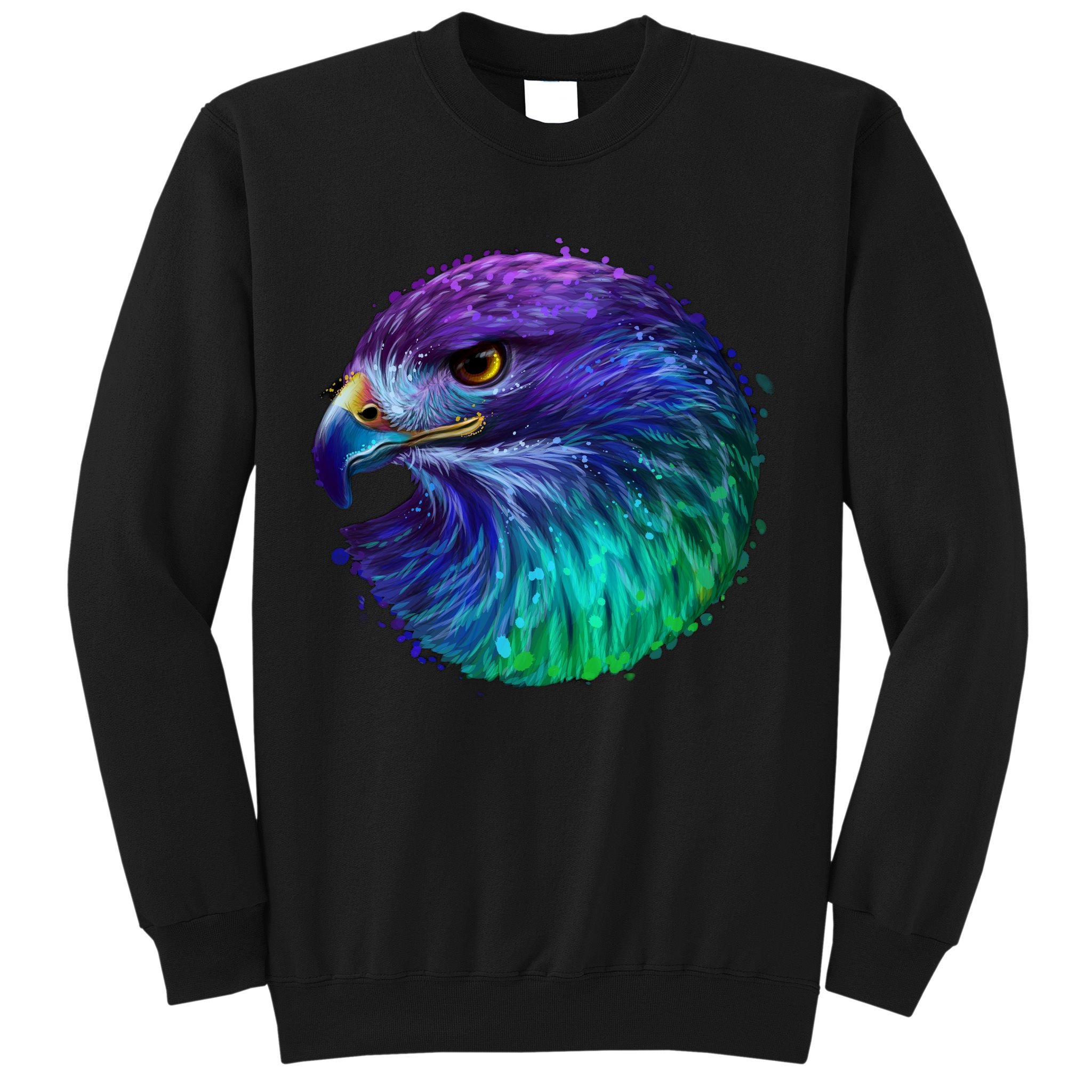 Realistic Water Colored Eagle Sweatshirt