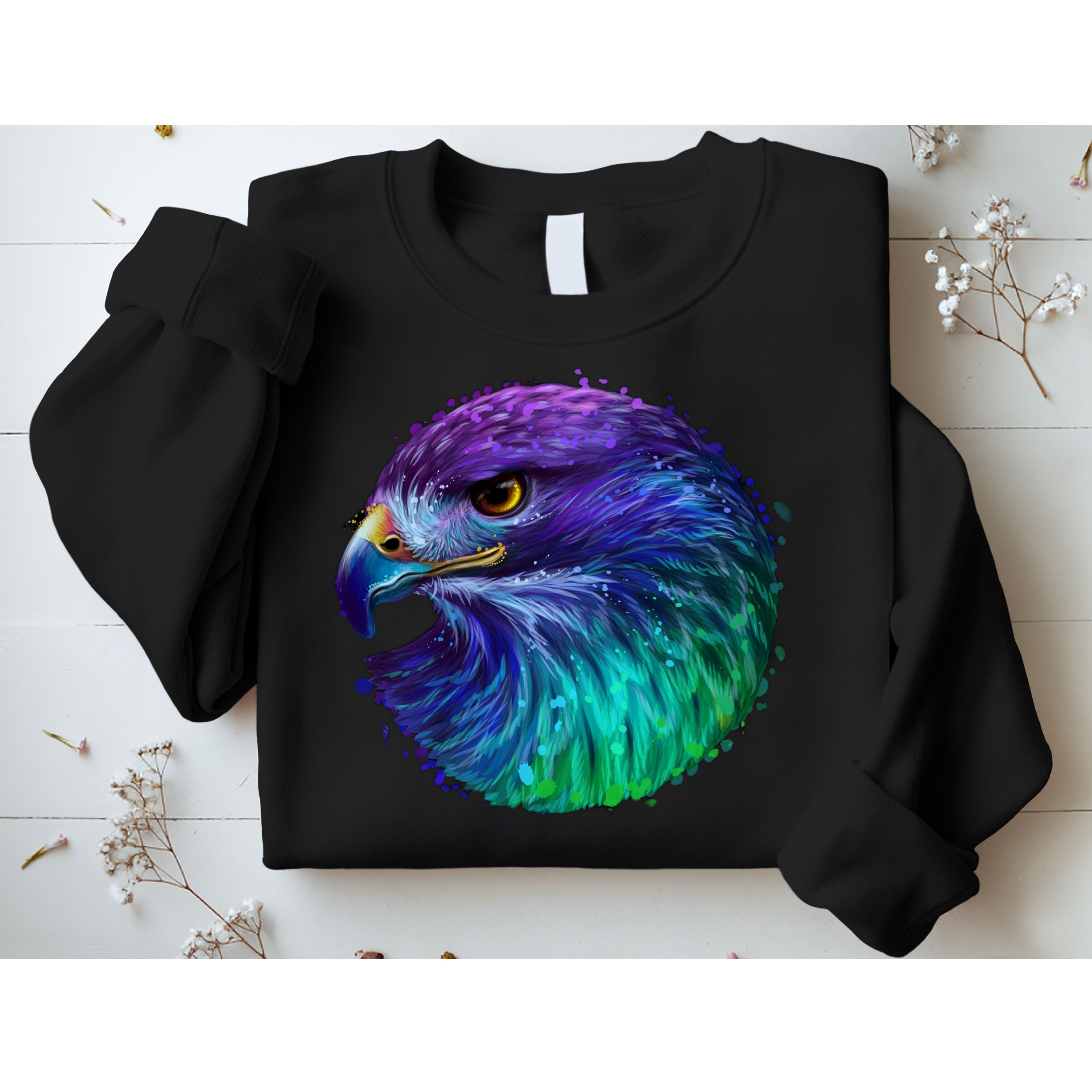 Realistic Water Colored Eagle Sweatshirt