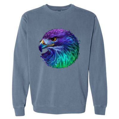 Realistic Water Colored Eagle Garment-Dyed Sweatshirt