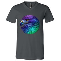 Realistic Water Colored Eagle V-Neck T-Shirt