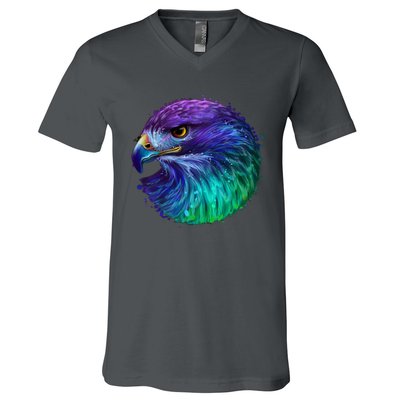 Realistic Water Colored Eagle V-Neck T-Shirt