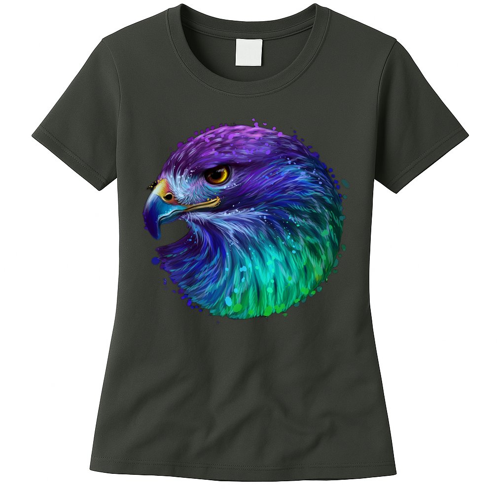 Realistic Water Colored Eagle Womens T-Shirt