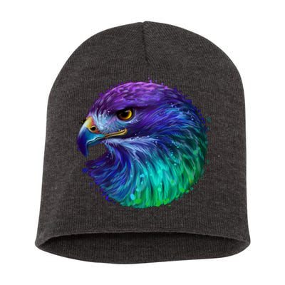 Realistic Water Colored Eagle Short Acrylic Beanie