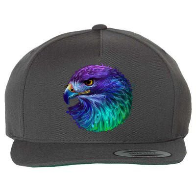 Realistic Water Colored Eagle Wool Snapback Cap