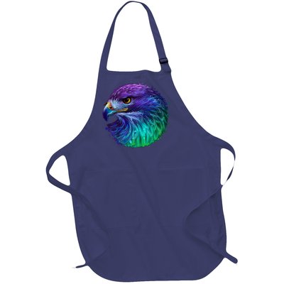 Realistic Water Colored Eagle Full-Length Apron With Pockets