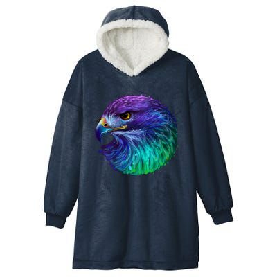 Realistic Water Colored Eagle Hooded Wearable Blanket