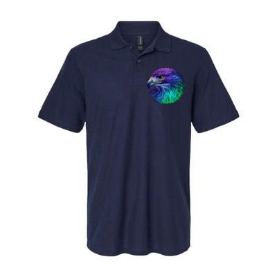 Realistic Water Colored Eagle Softstyle Adult Sport Polo