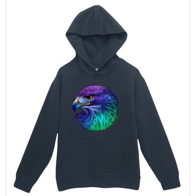 Realistic Water Colored Eagle Urban Pullover Hoodie