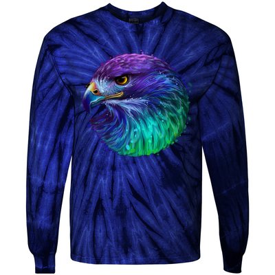 Realistic Water Colored Eagle Tie-Dye Long Sleeve Shirt