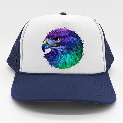 Realistic Water Colored Eagle Trucker Hat