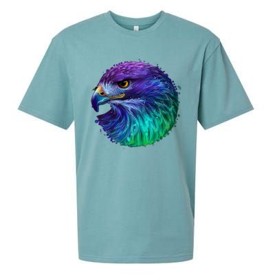 Realistic Water Colored Eagle Sueded Cloud Jersey T-Shirt