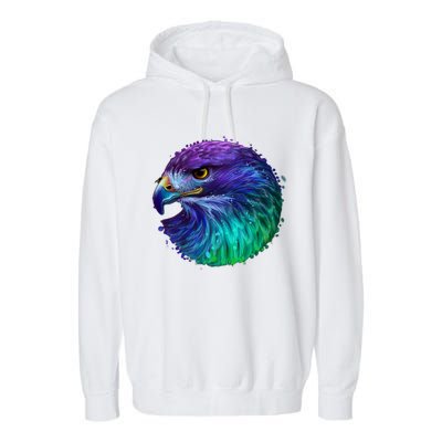 Realistic Water Colored Eagle Garment-Dyed Fleece Hoodie