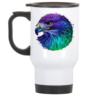 Realistic Water Colored Eagle Stainless Steel Travel Mug