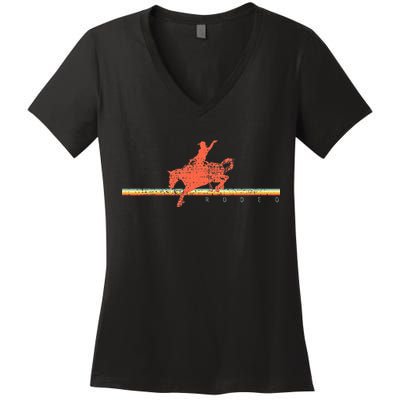 Rodeo Western Country Horse Women's V-Neck T-Shirt
