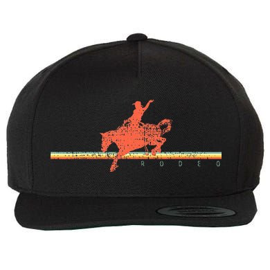 Rodeo Western Country Horse Wool Snapback Cap