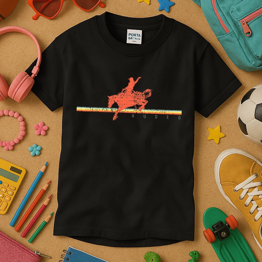 Rodeo Western Country Horse Kids T-Shirt