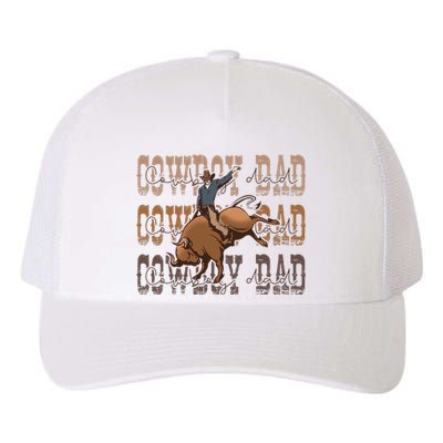 Retro Western Cow Dad Father's Day Country Cowhide Rodeo Yupoong Adult 5-Panel Trucker Hat