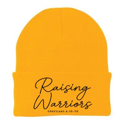 Raising Warriors Christian Bible Verse Religious Baptism Knit Cap Winter Beanie