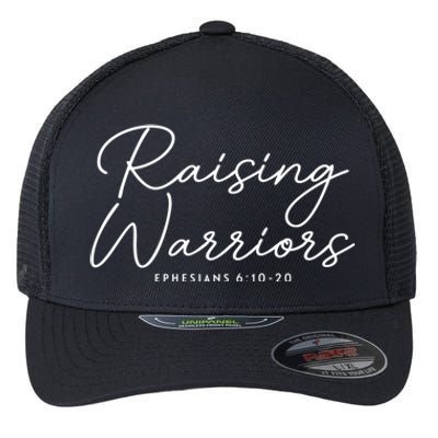 Raising Warriors Christian Bible Verse Religious Baptism Flexfit Unipanel Trucker Cap