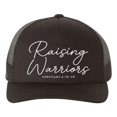 Raising Warriors Christian Bible Verse Religious Baptism Yupoong Adult 5-Panel Trucker Hat