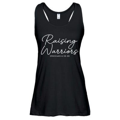 Raising Warriors Christian Bible Verse Religious Baptism Ladies Essential Flowy Tank