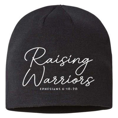 Raising Warriors Christian Bible Verse Religious Baptism Sustainable Beanie