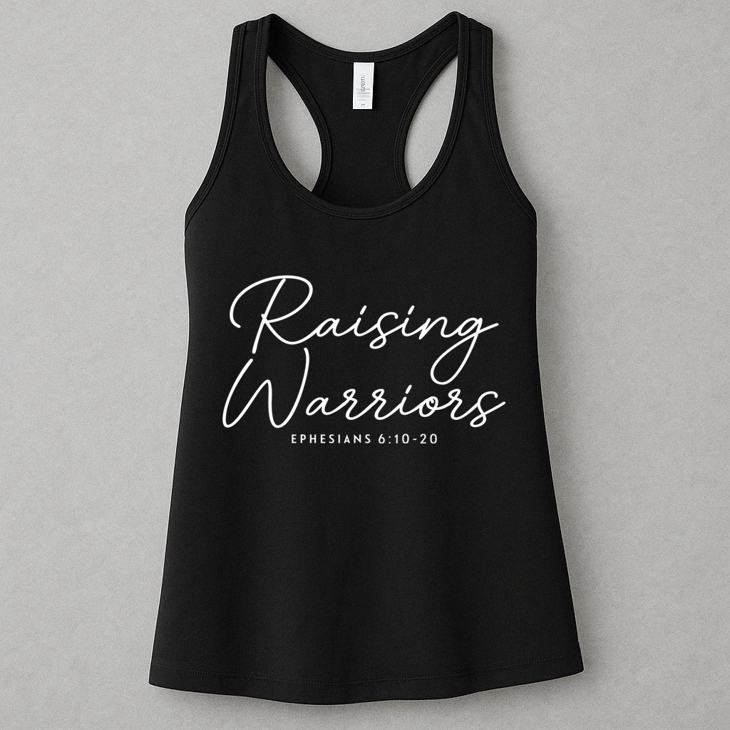 Raising Warriors Christian Bible Verse Religious Baptism Womens Tank Top