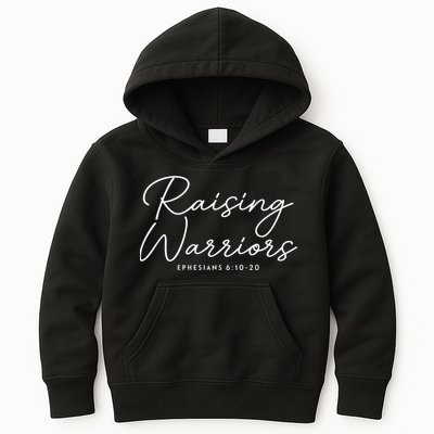 Raising Warriors Christian Bible Verse Religious Baptism Kids Hoodie