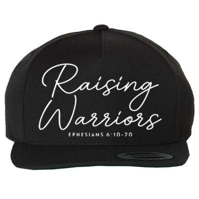 Raising Warriors Christian Bible Verse Religious Baptism Wool Snapback Cap